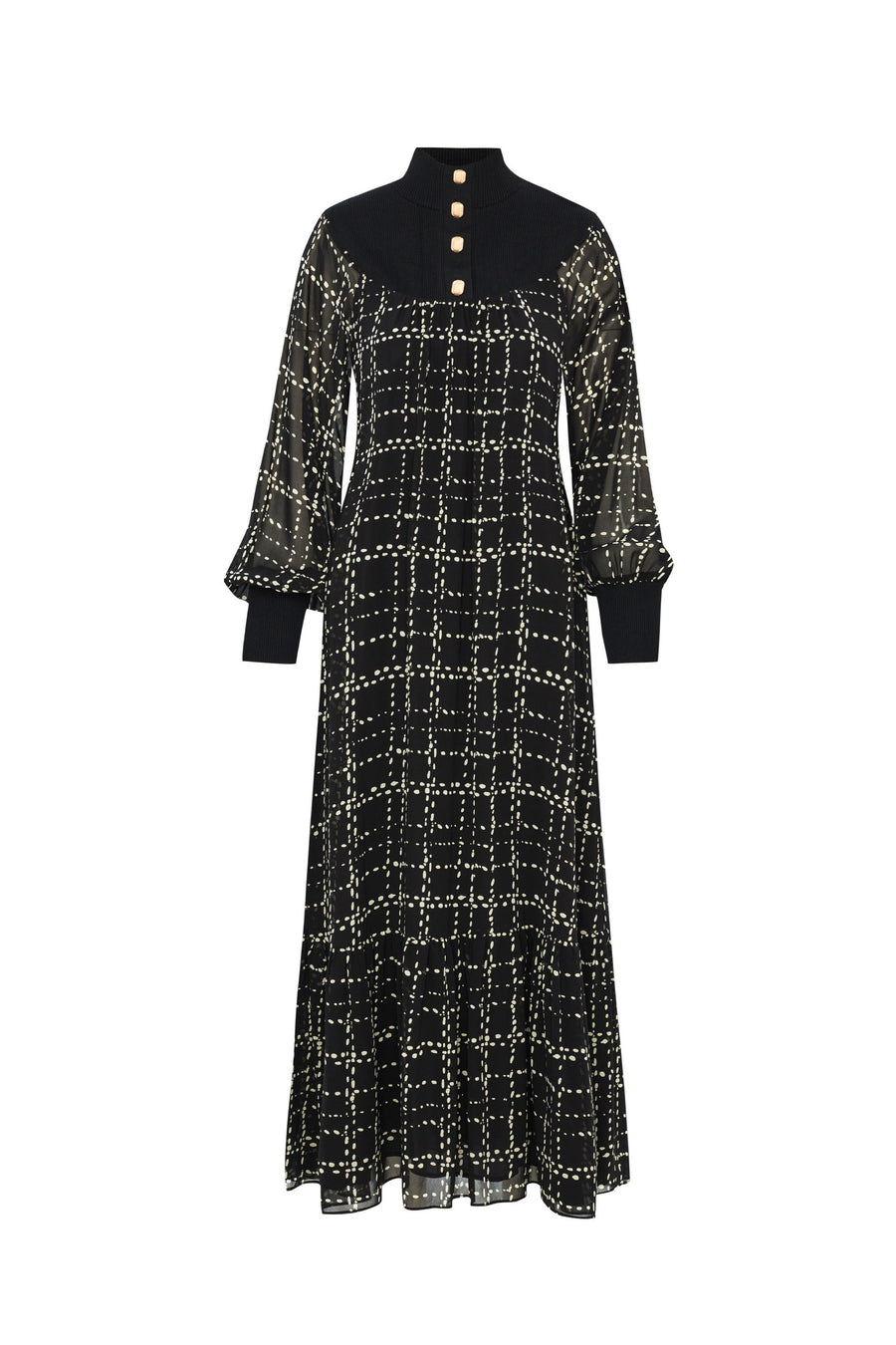 Exquise  Tweed Checked Midi Regular Dress - Porterist 5