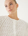 Waist Tied-up Shirt With Lace Appearance | Porterist