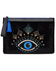 Eyn077 - Evil Eye Black Blue Clutch | Porterist