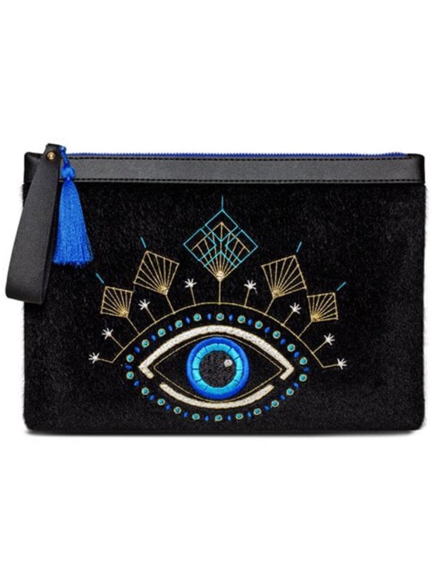 Eyn077 - Evil Eye Black Blue Clutch | Porterist