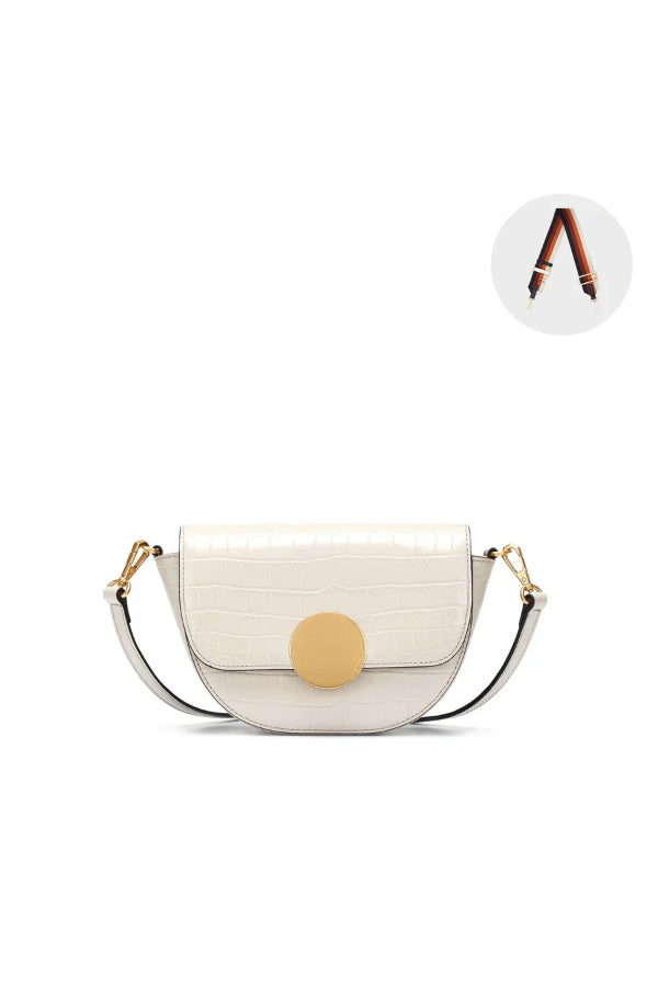 Oryany - Lottie Croco Crossbody Small Handbags - Cream