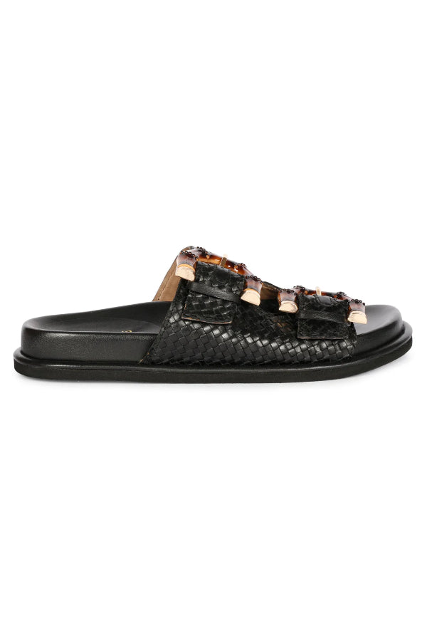 Saint G - Venice Flat Sandals Footwear - Black