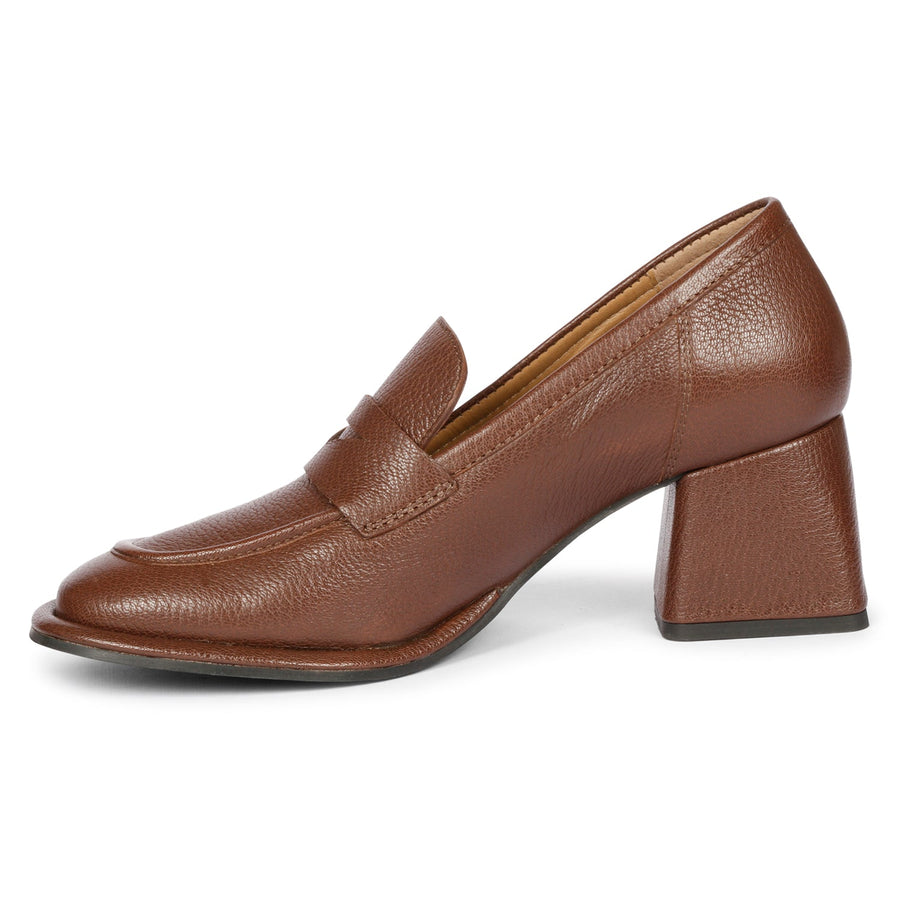 Saint G Viviana Heel Loafers Brown 