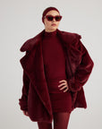 Mobby Fur Jacket Burgundy