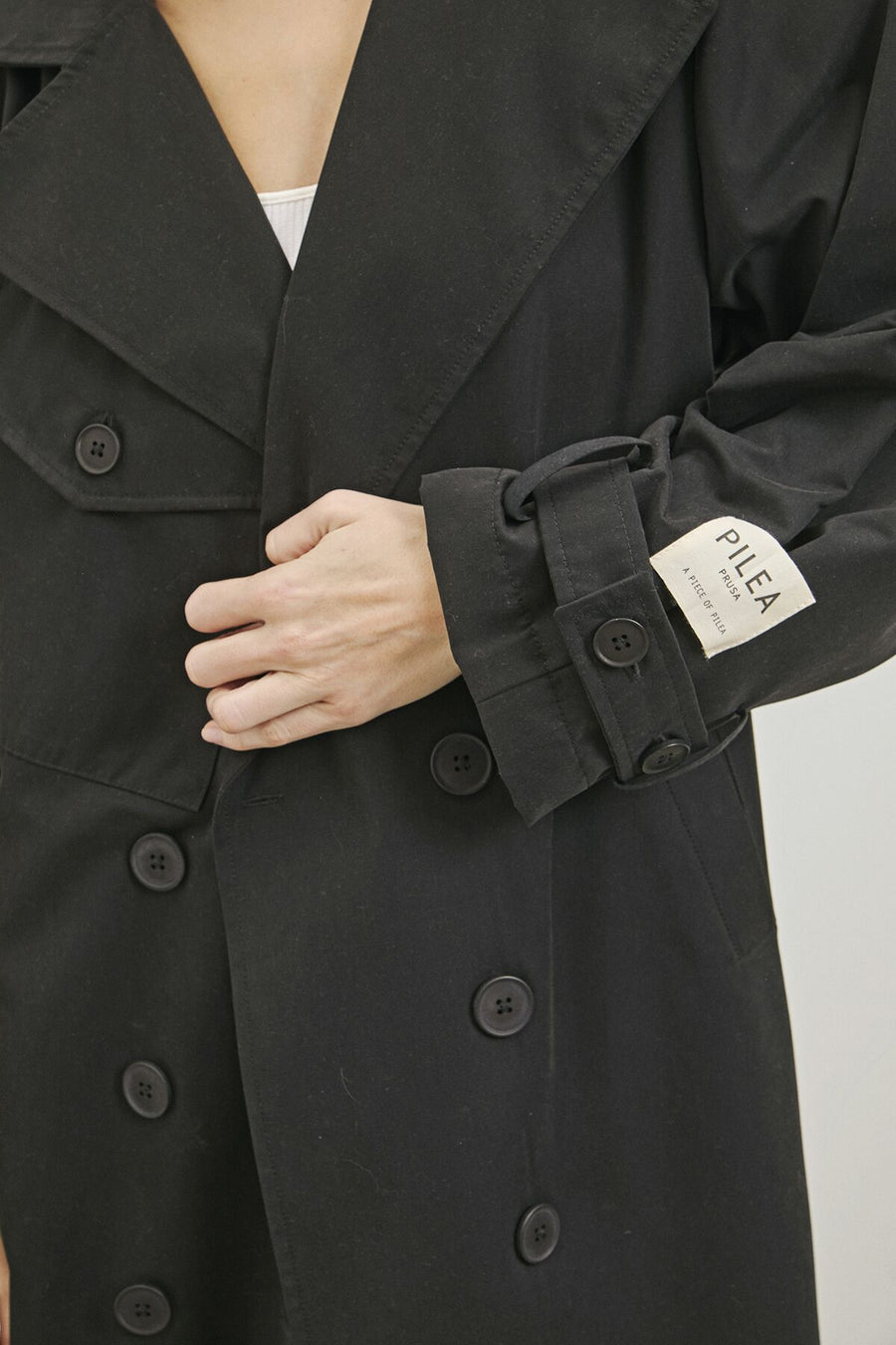 Fayette Black Trench Coat