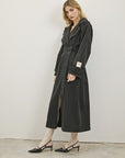 Fayette Black Trench Coat