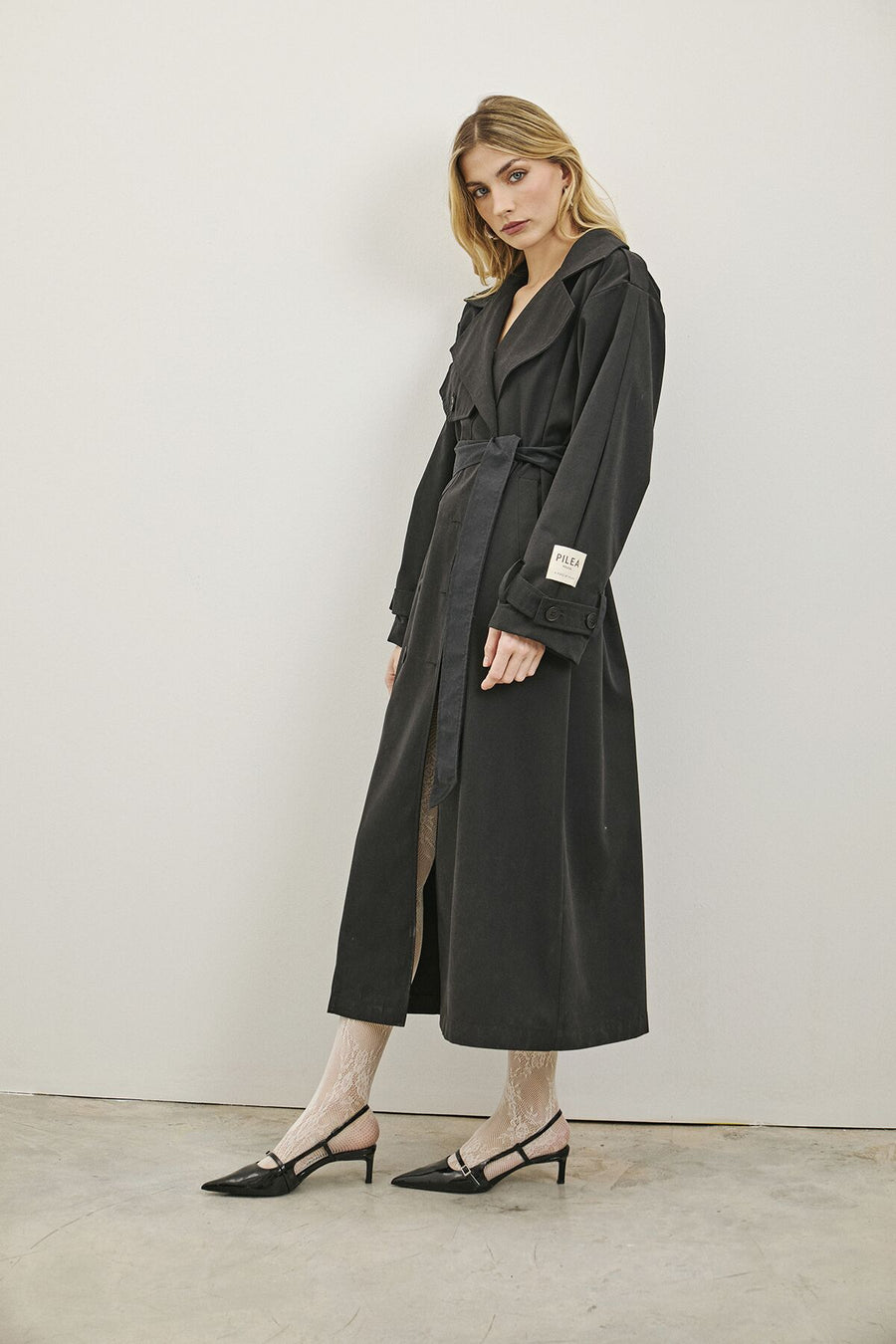 Fayette Black Trench Coat