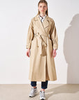 Wide Lapel Trench Coat Beige