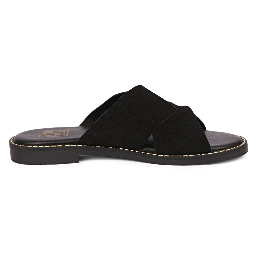 Vivi Blu Blossom Flats Footwear Black 