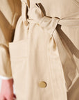 Wide Lapel Trench Coat Beige