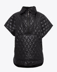 Zipper Quilted Vest - Black