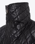 Zipper Quilted Vest - Black