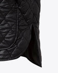 Zipper Quilted Vest - Black