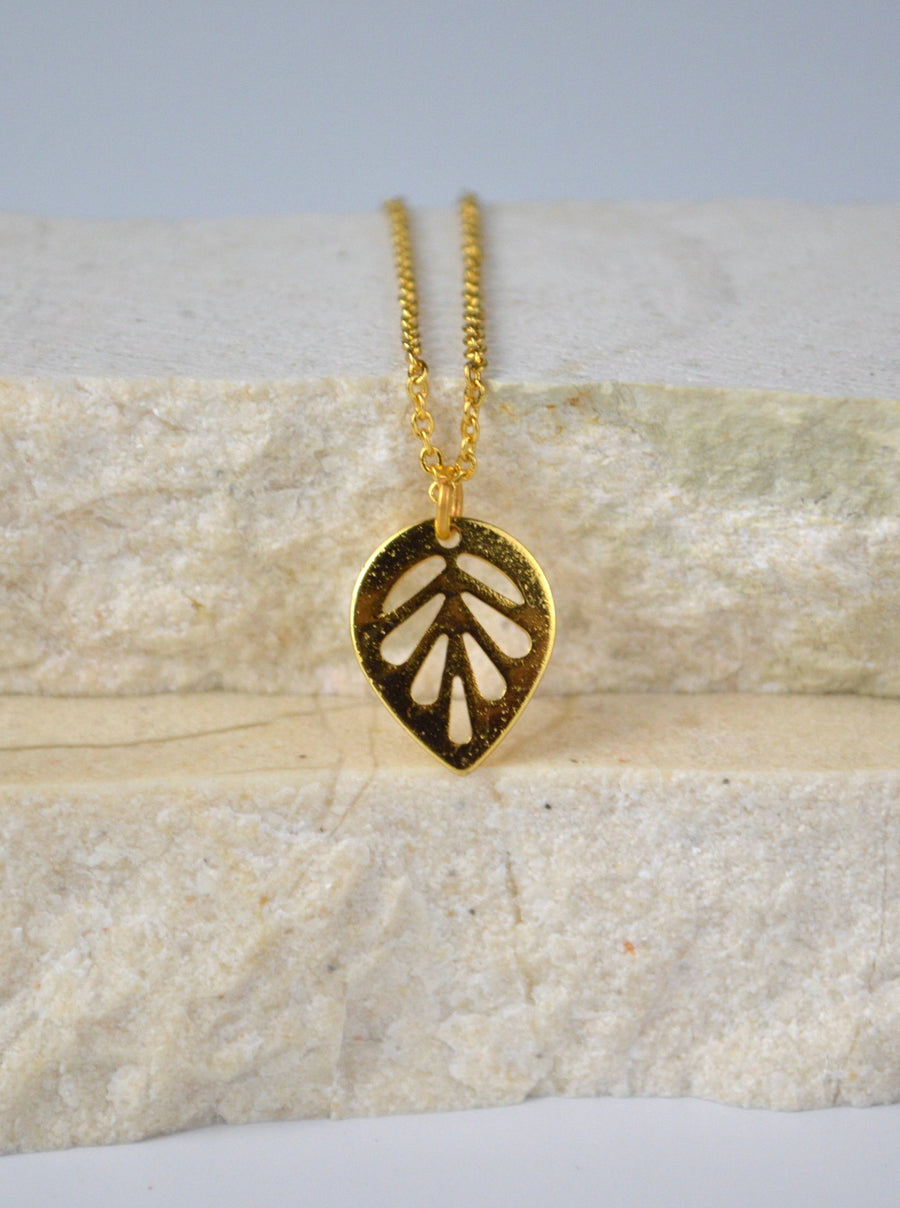 Paper Leaf Necklace