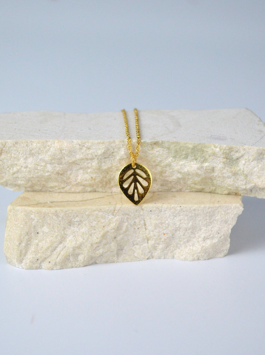 Paper Leaf Necklace