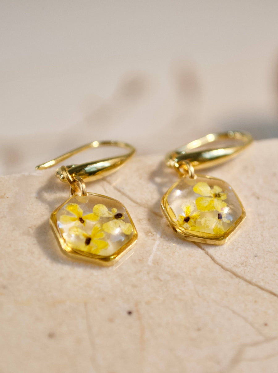 Teeny Weeny Hexagon Drop | Yellow