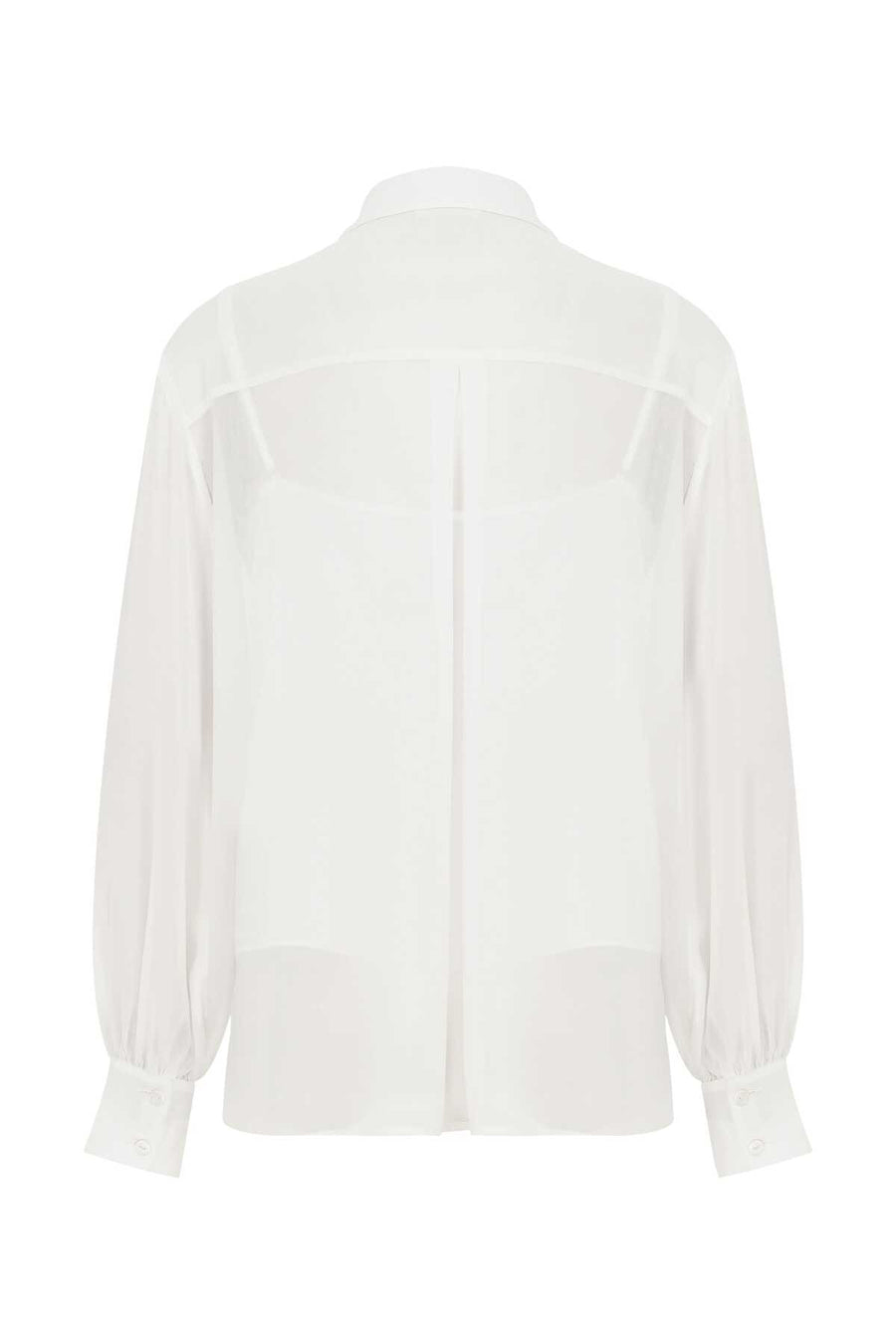 Ruffled Women's Shirt Bone  - Porterist 5