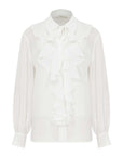 Ruffled Women's Shirt Bone  - Porterist 4