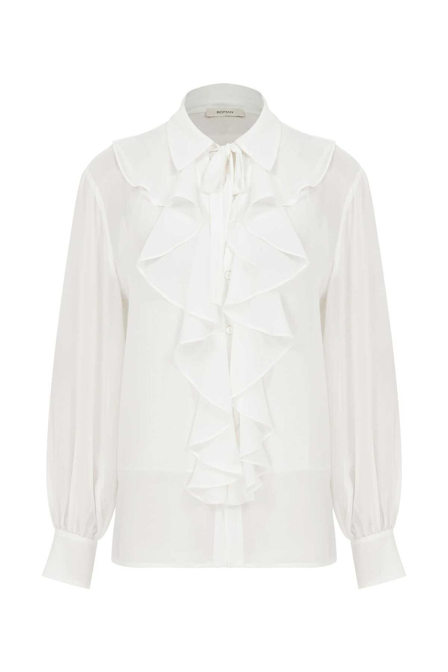 Ruffled Women's Shirt Bone  - Porterist 4