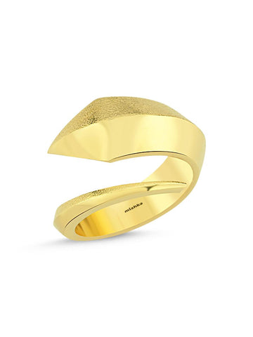 Fluid Sandblasted Gold Vermeil Ring