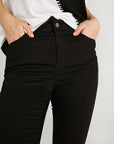 Black Normal Waist Normal Boy Straight Jeans 00032