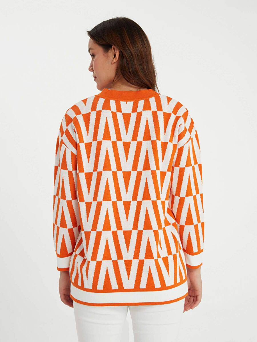 Orange Knitwear Cardigan Fınal Item - Porterist 3