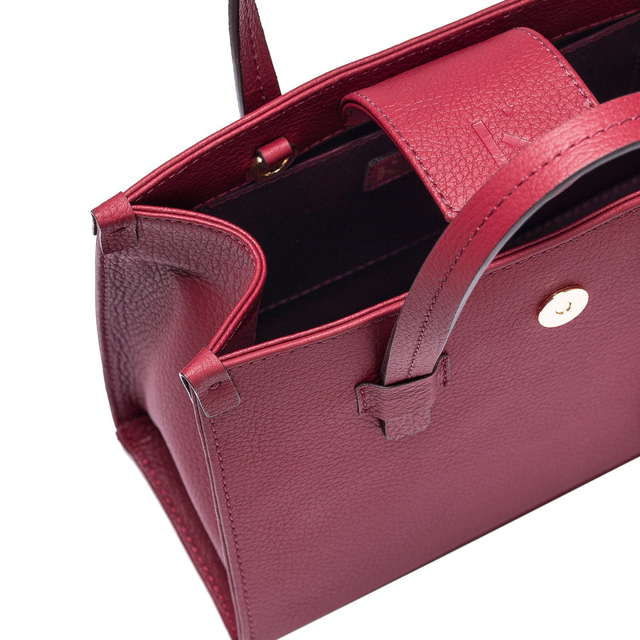 Gabrielle Red Leather Hand & Shoulder Bag | Porterist