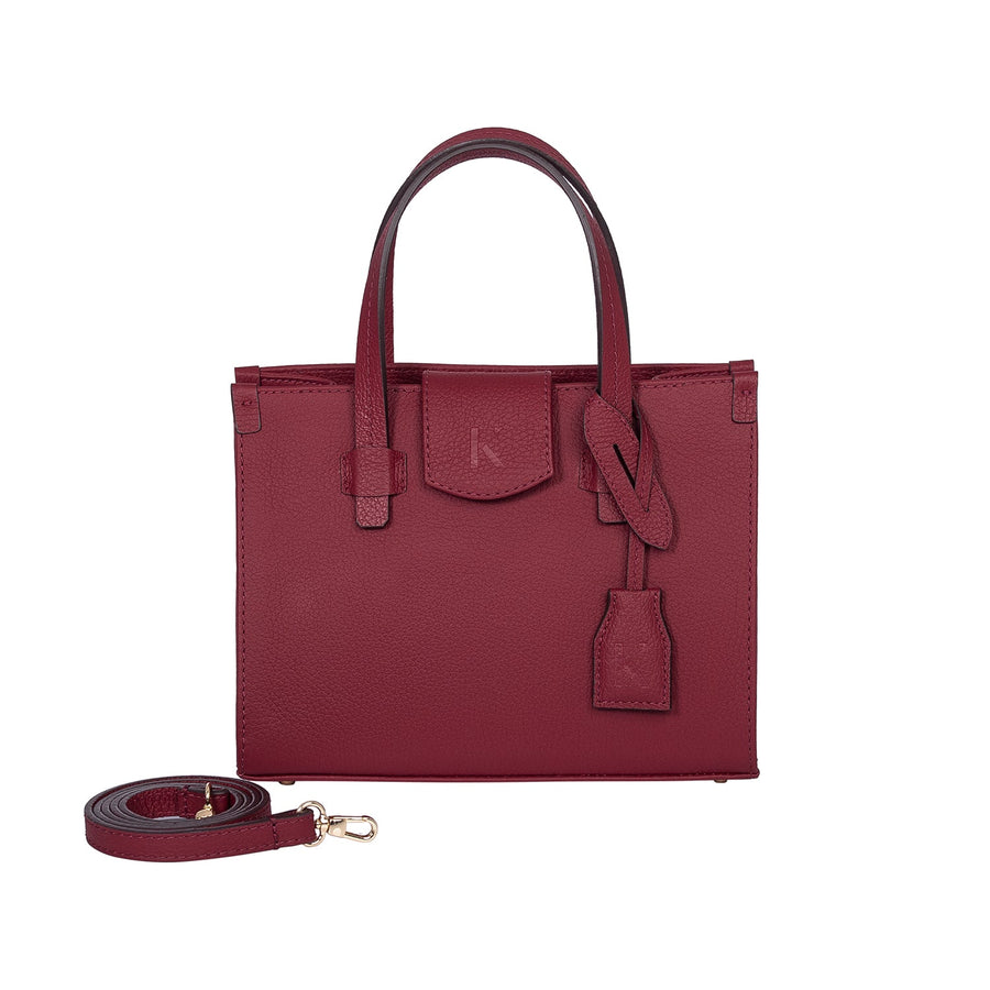 Gabrielle Red Leather Hand & Shoulder Bag | Porterist