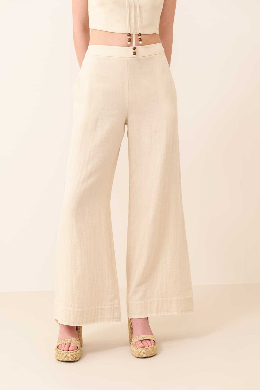 Wide Leg Pants Natural