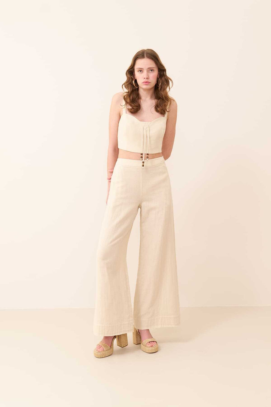 Wide Leg Pants Natural