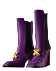 Purple Boots with Gold Accent  - Porterist 1