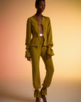 Green Harlem Style Lace-up Grace Pants | Porterist