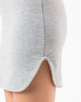 Half Zipper Sweatshirt Gray Mini Dress | Porterist