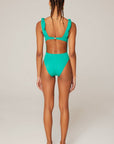 Eve ECONYL® V-neck Bowknot Swimsuit Green