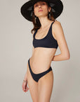 Sierra ECONYL® Bra Look Sporty Bikini Set Navy Blue