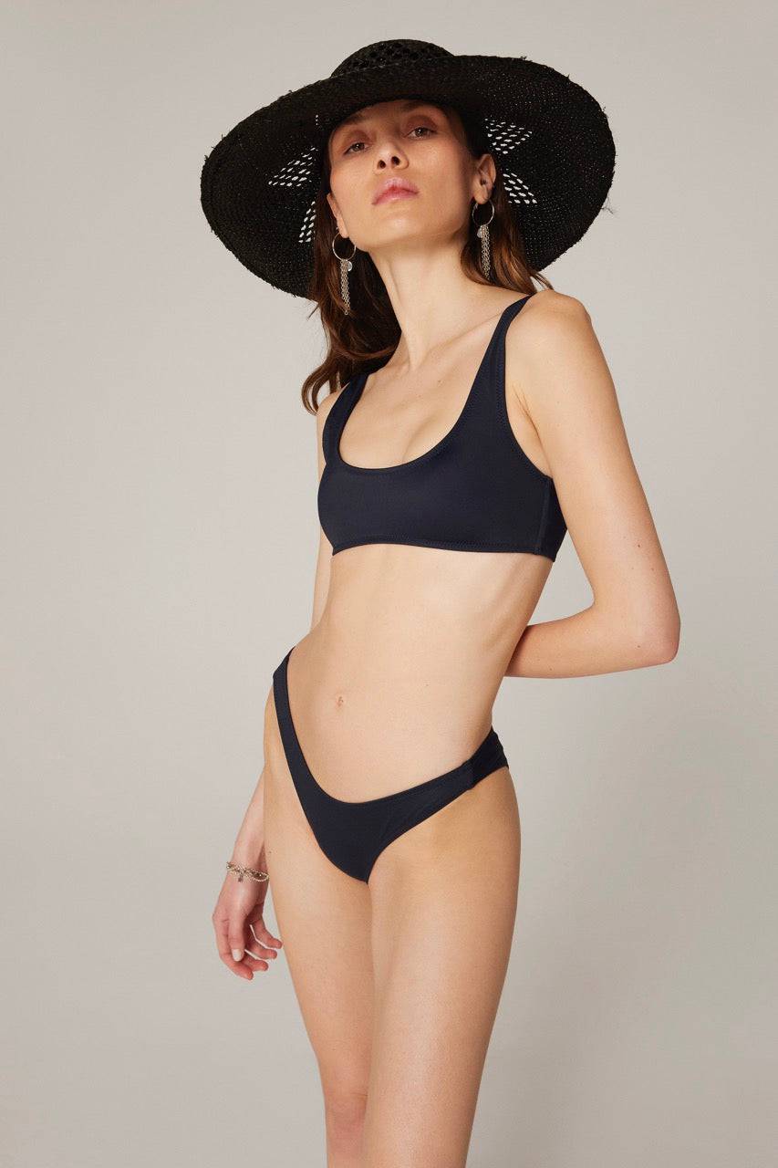 Sierra ECONYL® Bra Look Sporty Bikini Set Navy Blue