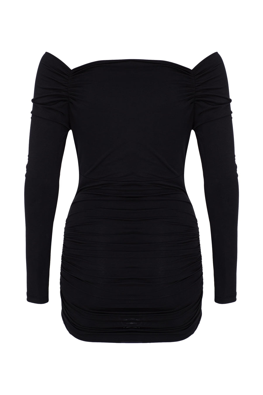 Black Rosetta Mini Jersey Dress  - Porterist 2