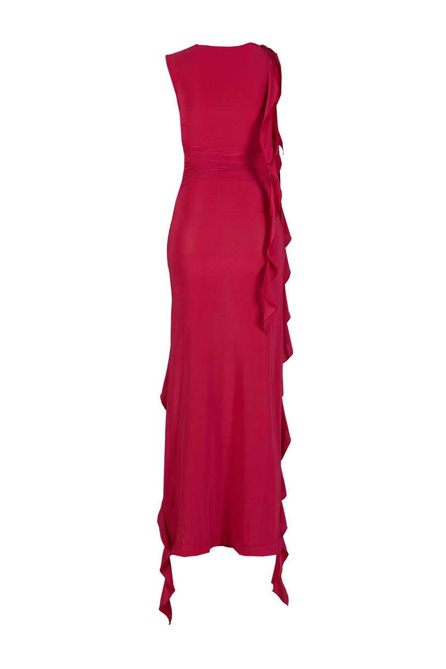 Fuchsia Kendall Midi Jersey Dress  - Porterist 3