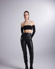 Rebel Leather Pants Black  - Porterist 3