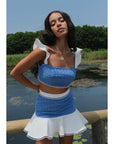 Roselenda Mini Skirt&top Set In Blue | Porterist