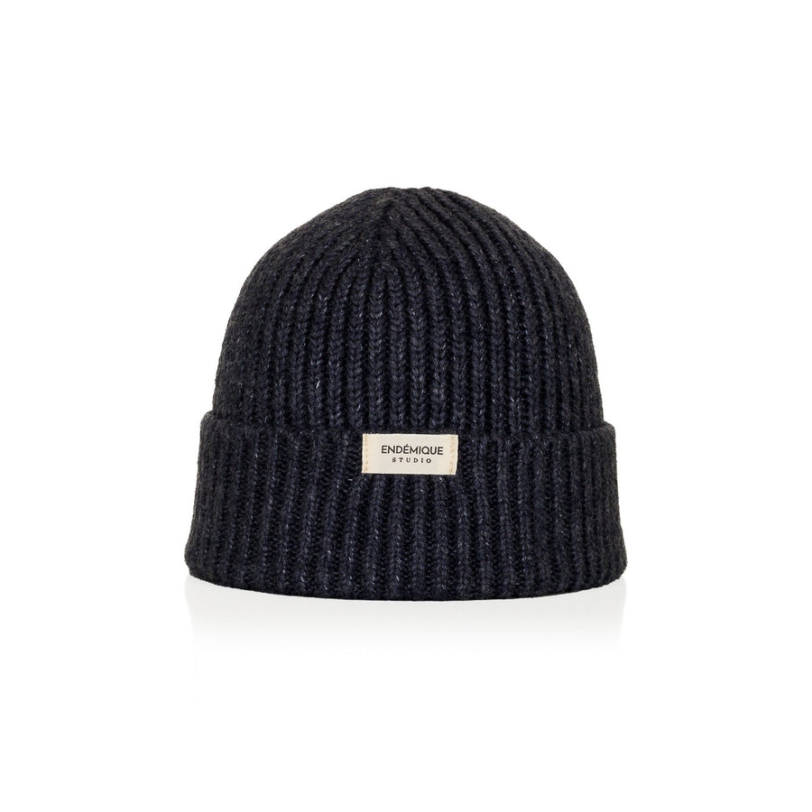 Warmy Wool Blend Charcoal Beanie