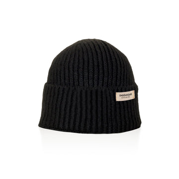 Warmy Wool Blend Black Beanie