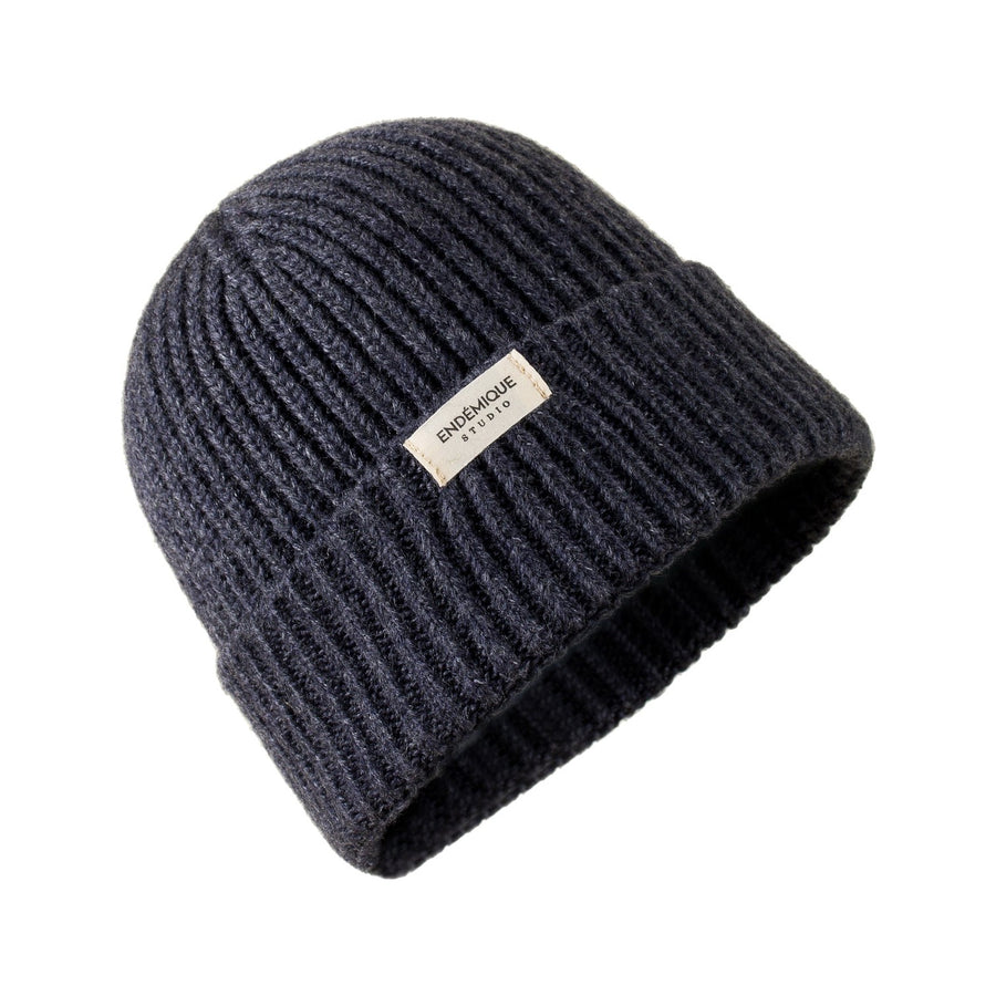 Warmy Wool Blend Charcoal Beanie