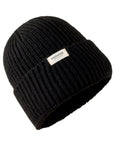 Warmy Wool Blend Black Beanie