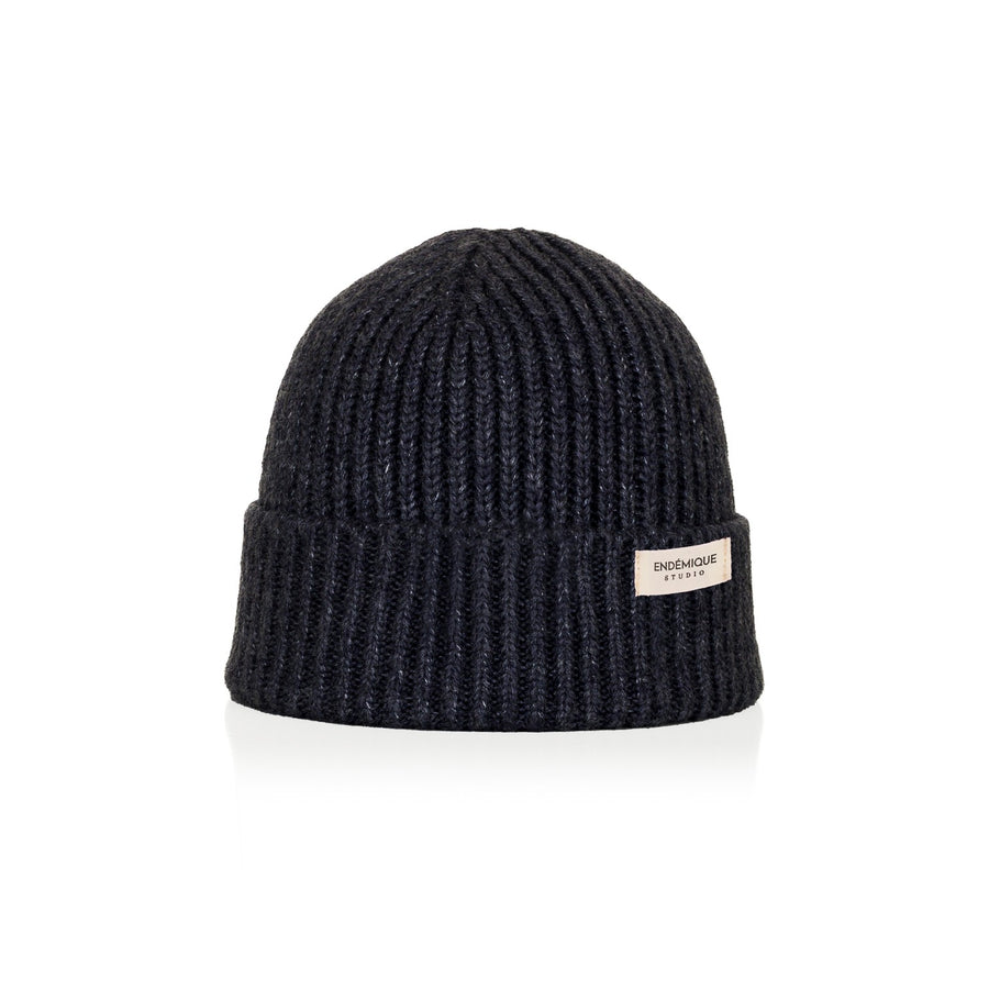 Warmy Wool Blend Charcoal Beanie