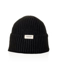 Warmy Wool Blend Black Beanie