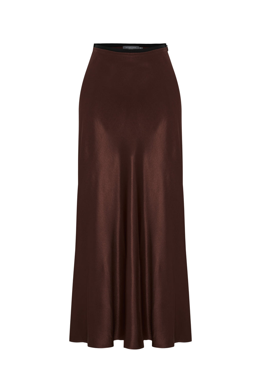 Exquise  Satin Midi Brown Skirt - Porterist 5