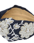 Agata Blue Bead Embroidered Women Headband - Porterist 3