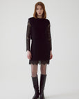 Exquise Sweater Vest with Lined Lace Black Dress  - Porterist 3