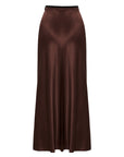 Exquise  Satin Midi Brown Skirt - Porterist 7